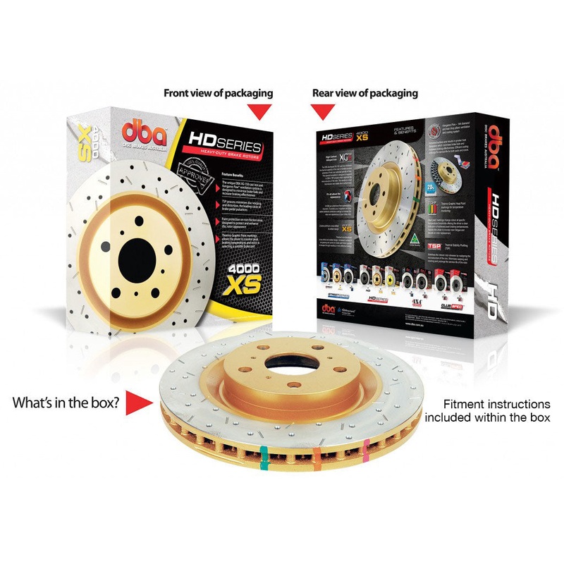 DBA ROTOR PAIR 4000 XS premium Crossdrilled/slotted KP FOR [ Chev Camaro V8 10-> R ]
