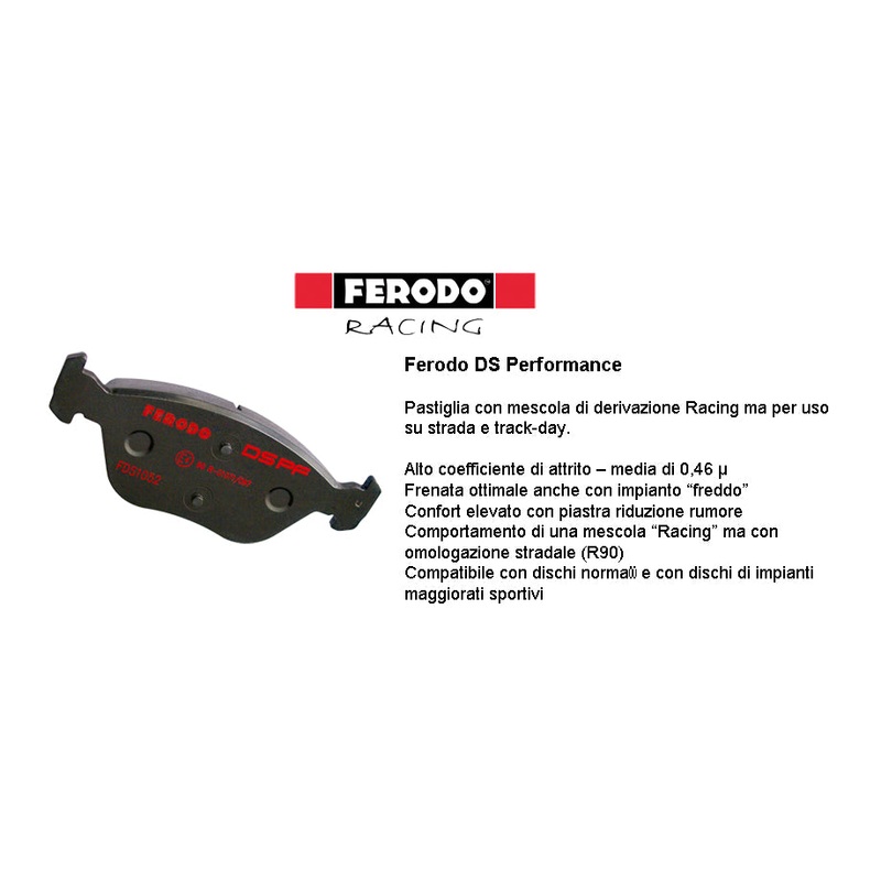 FERODO DS PERFORMANCE FDSE3028(DB1935) FRONT FIT  FORD FALCON BREMBO 4 POT