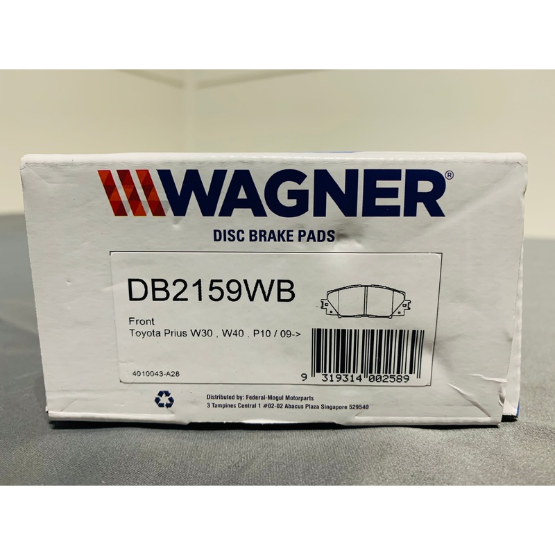 Wagner FRONT brake pads(DB2159WB)DB2159 FOR Lexus CT/Toyota Prius/C/V