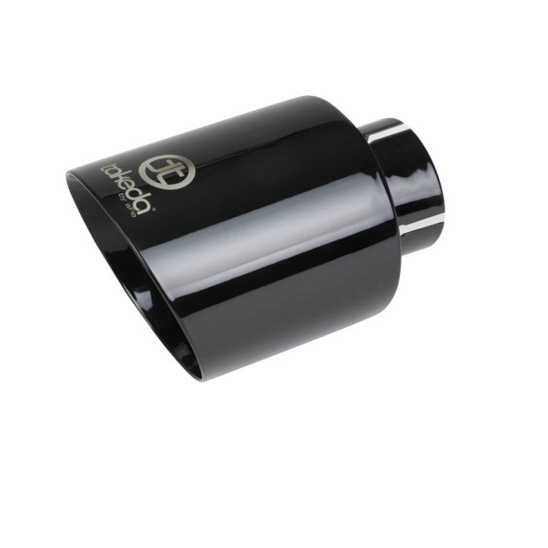 aFe Takeda 304 Stainless Steel Clamp-On Exhaust Tip 2-1/2in.Inlet / 4-1/2in Outlet - Black
