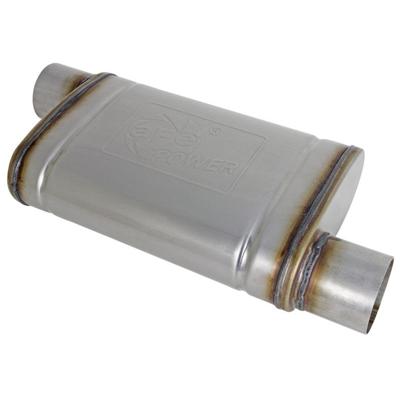 MACH Force-Xp 409 SS Muffler 3in ID Offset/Offset x 4in H x 9in W x 14in L - Oval Body