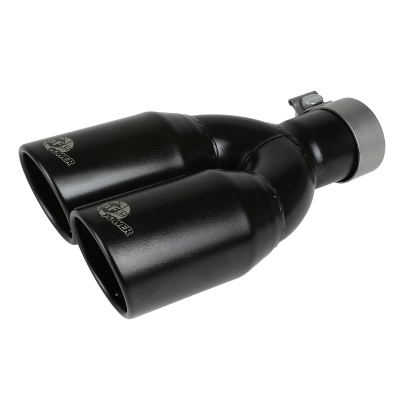 MACH Force-Xp 409 Stainless Steel Clamp-on Exhaust Tip 2.5in Inlet 3.5in Outlet - Black