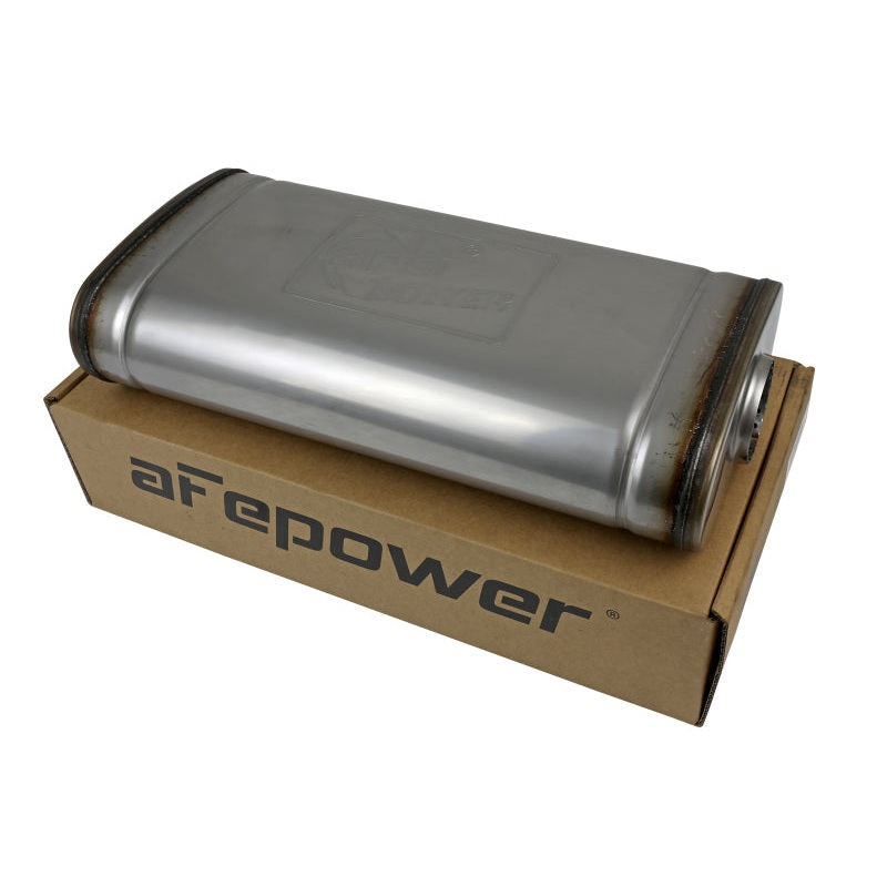 aFe MACH Force XP 304 Stainless Steel Muffler 2.5in Center/Offset 18in L x 9in W x 4in H