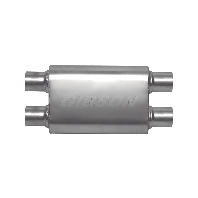 Gibson CFT Superflow Dual/Dual Oval Muffler - 4x9x13in/3in Inlet/3in Outlet - Stainless