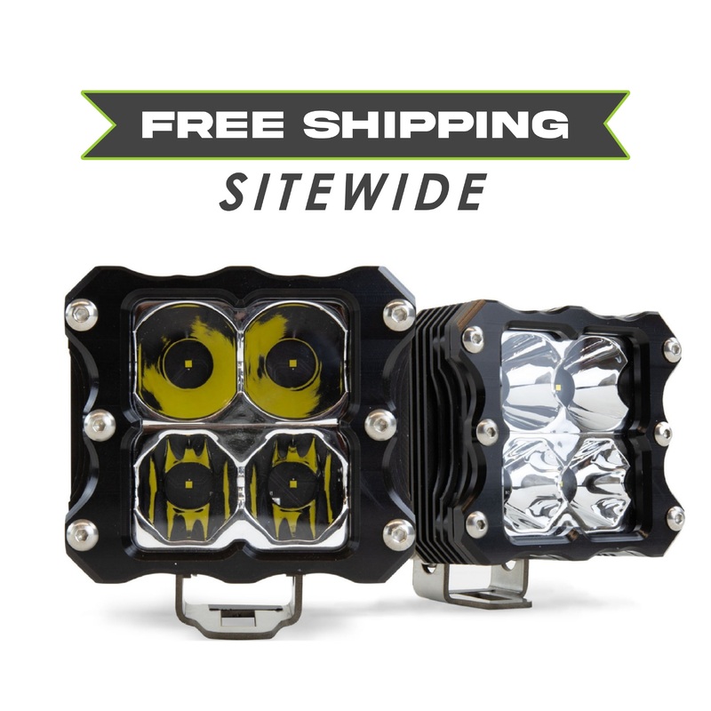 Heretic Studio Quattro LED Pod Light - 2 Pack w/harness