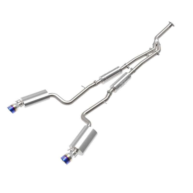 aFe POWER Takeda 16-17 Lexus IS200t L4-2.0L (t) 2.5in-3in 304 SS CB Exhaust w/ Blue Tip