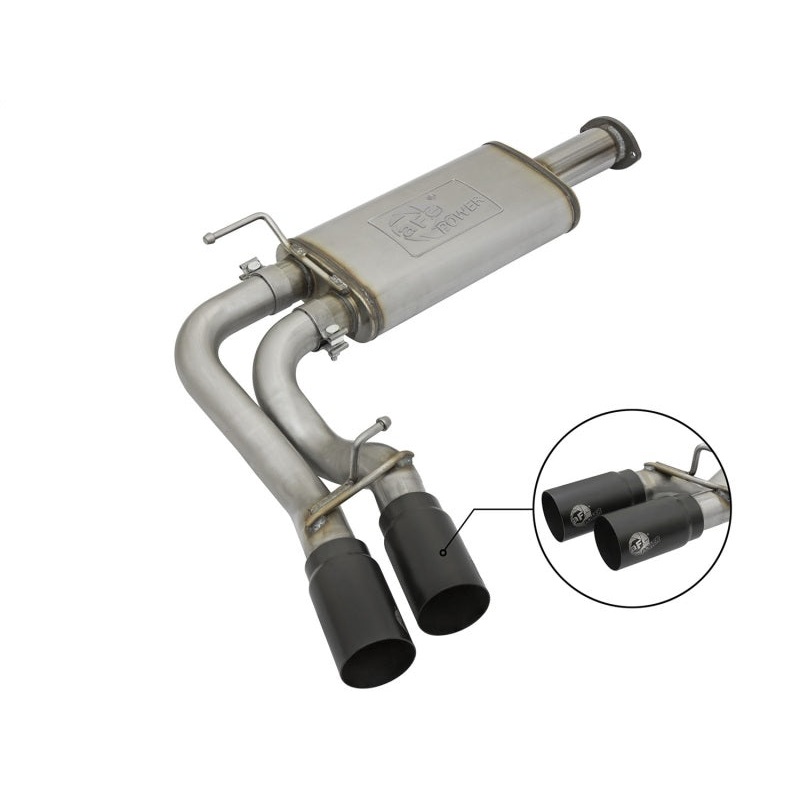 aFe Rebel Exhausts Cat-Back SS 16 Toyota Tacoma V6-3.5L w/ Black Tips