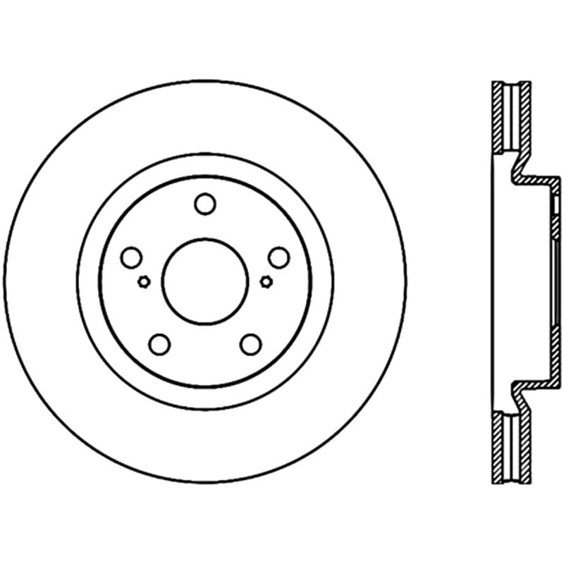 Stoptech 07 Lexus ES350 / 09 Pontiac Vibe / 09 Toyota Matrix Front CRYO-STOP Brake Rotor