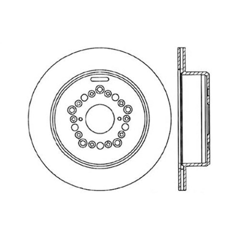 StopTech 5/93-98 Toyota Supra (Exc Turbo) Drilled Left Rear Rotor