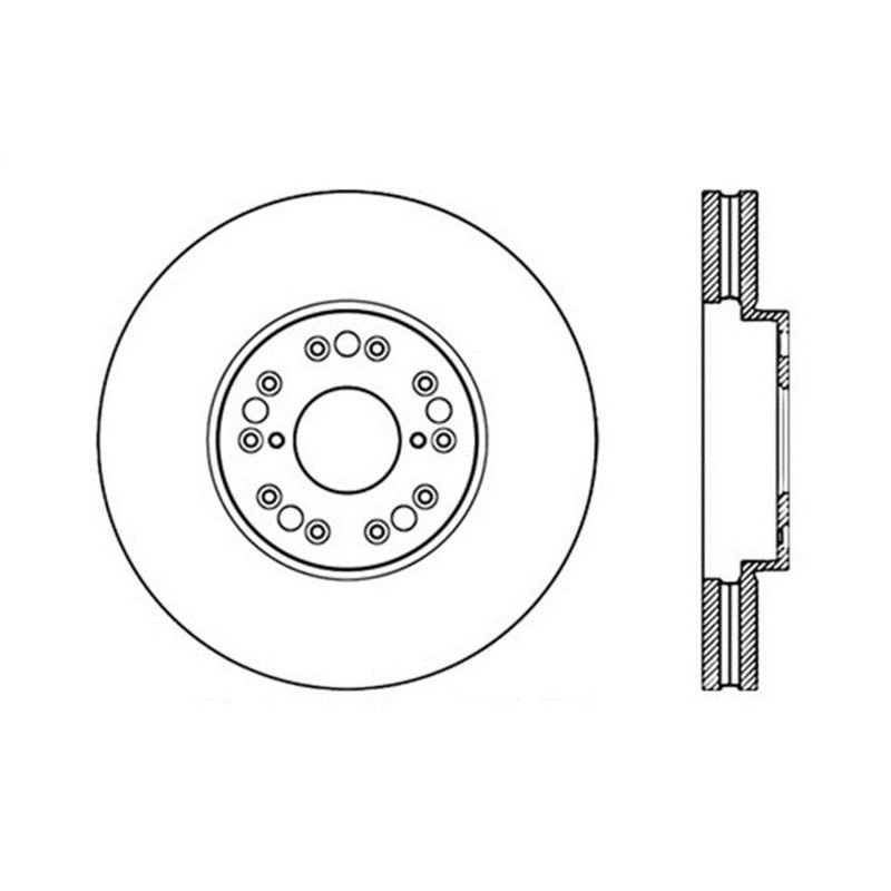 StopTech 93-05 Lexus GS 300/350/400/430/450H / 00-05 IS250/300/350 Front Right Drilled Rotor