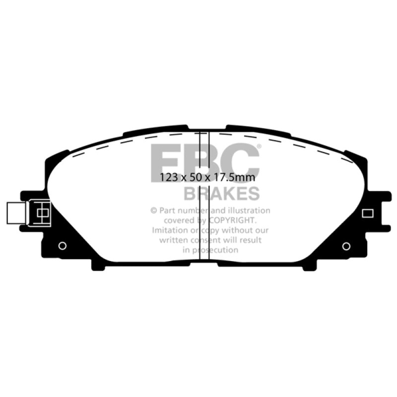 EBC 06+ Toyota Yaris 1.5 Ultimax2 Front Brake Pads