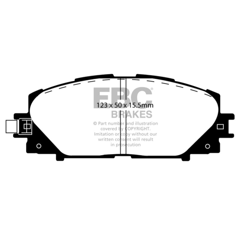EBC 11+ Lexus CT200h 1.8 Hybrid Ultimax2 Front Brake Pads