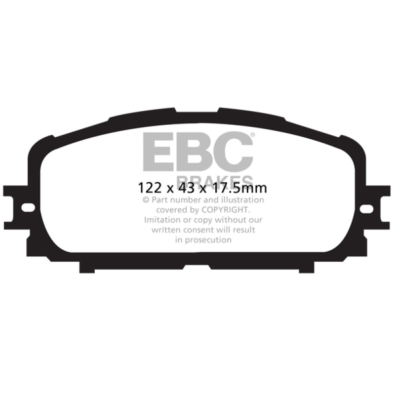 EBC 12+ Toyota Yaris 1.5 Ultimax2 Front Brake Pads