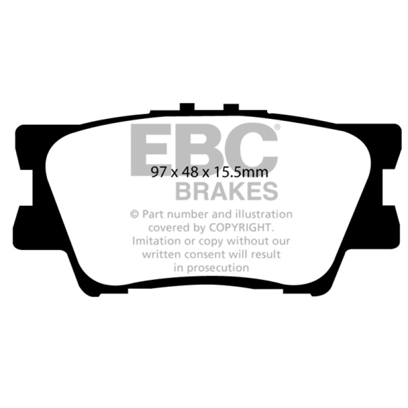 EBC 13+ Lexus ES300h 2.5 Hybrid Ultimax2 Rear Brake Pads