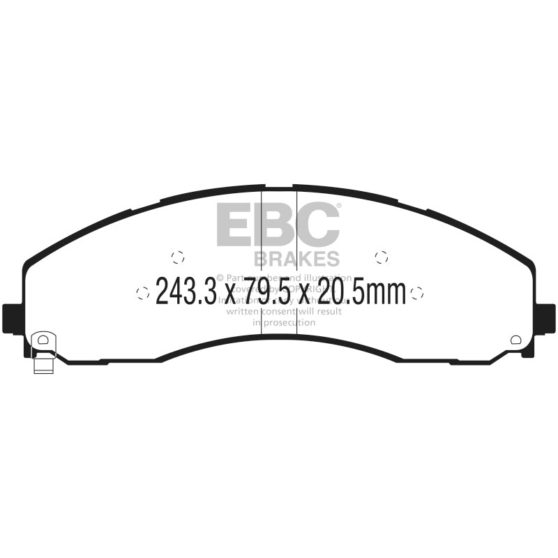 EBC 2017+ Ford F-450 Ultimax2 Front Brake Pads