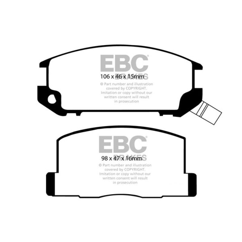 EBC 85-90 Toyota MR2 1.6 Ultimax2 Rear Brake Pads