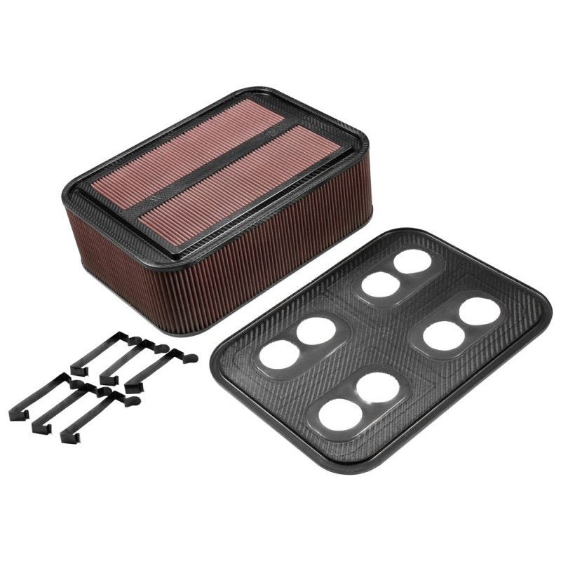 K&N Custom Racing Assembly Carbon Fiber Air Box w/ Base - Large