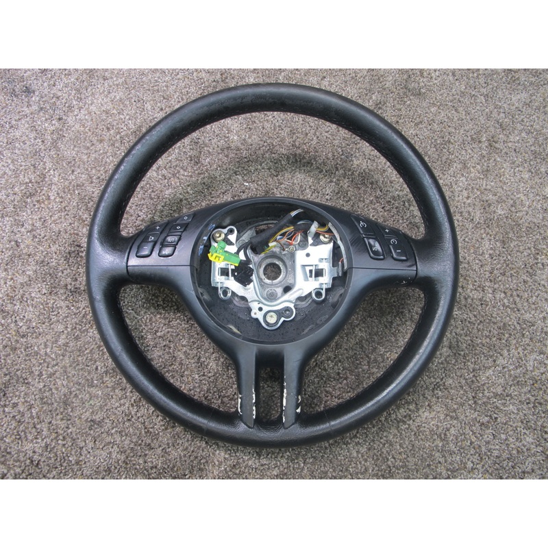 01-06 BMW E46 3-SERIES SPORT LEATHER STEERING w/ CONTROLS OEM
