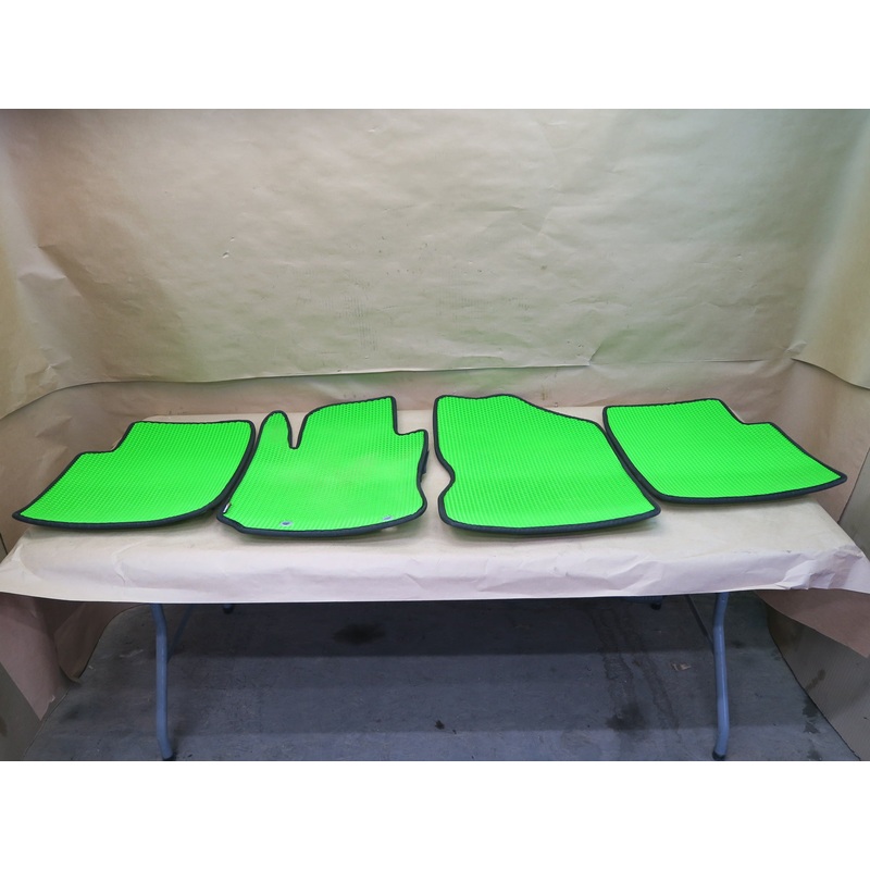2004-2006 Scion xB Custom Fit All Weather EVA Floor Mats 1st and 2nd Row Green