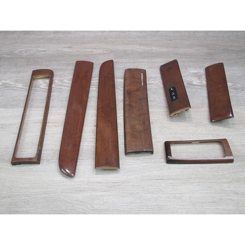 95-96 Lexus UZZ30L SC300 SC400 Set of 7 Interior Dash Door Wood Trim Cover OEM