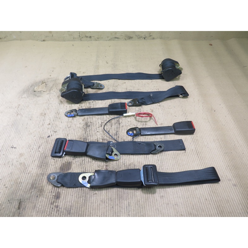 83-88 PORSCHE 944 FRONT & REAR LEFT RIGHT SEAT BELT RETRACTOR BUCKLE SET OEM