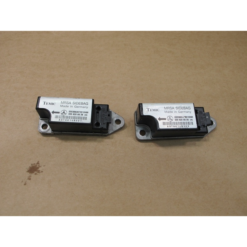 96-02 MERCEDES R129 SL500 SAFETY CRASH IMPACT SRS AIRBAG SENSOR 2PCS OEM