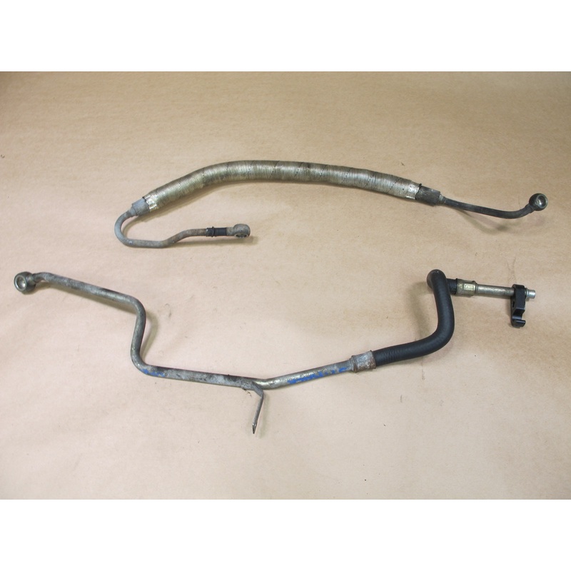 97-03 BMW E39 540i M62 SET OF 2 POWER STEERING HOSE PIPE LINE OEM