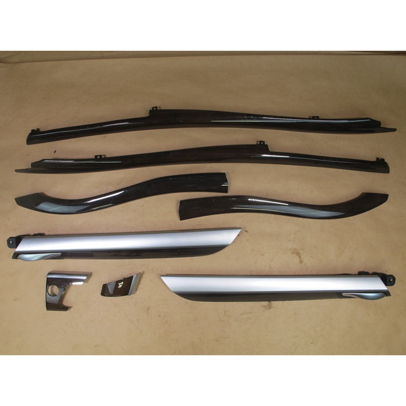 2010-2014 BMW E71 X6 INTERIOR DASH DOOR CONSOLE TRIM BEZEL PANEL BAMBOO DARK SET