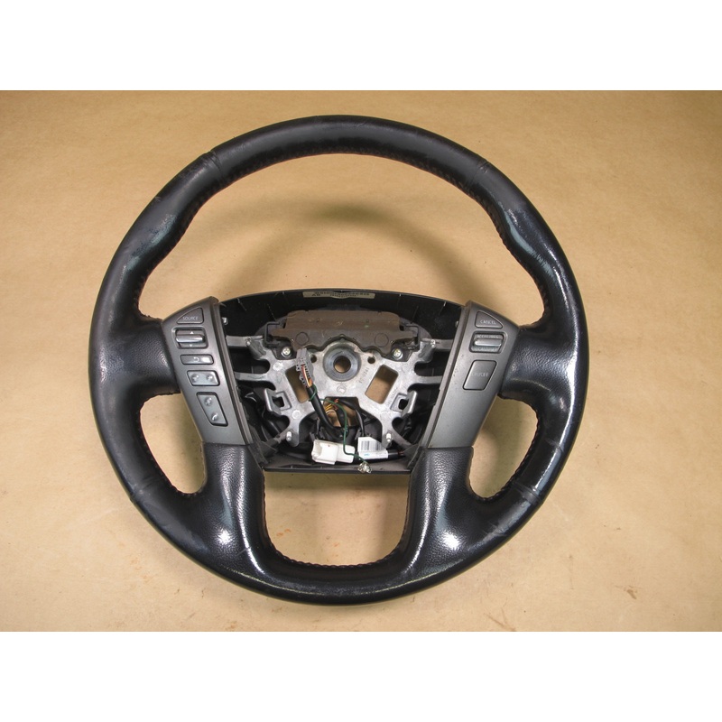 2011-2013 INFINITI QX56 FRONT LEFT MULTIFUNCTION STEERING LEATHER BLACK
