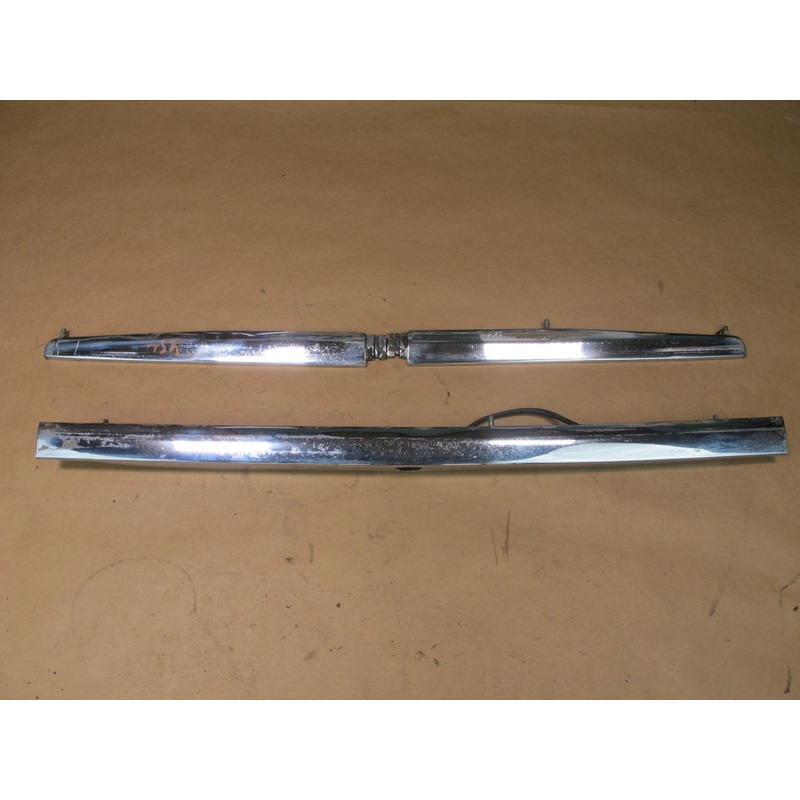 73-85 MERCEDES R107 SET OF 3 REAR TRUNK LID CHROME TRIM MOLDING COVER OEM