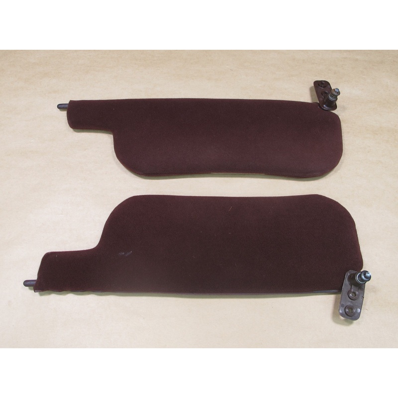 87-89 MITSUBISHI STARION CONQUEST SET OF 2 FRONT RIGHT & LEFT SUNVISOR RED OEM