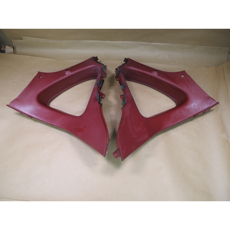 90-96 NISSAN Z32 300ZX 2+0 SET OF 2 REAR QUARTER WINDOW TRIM COVER RED OEM