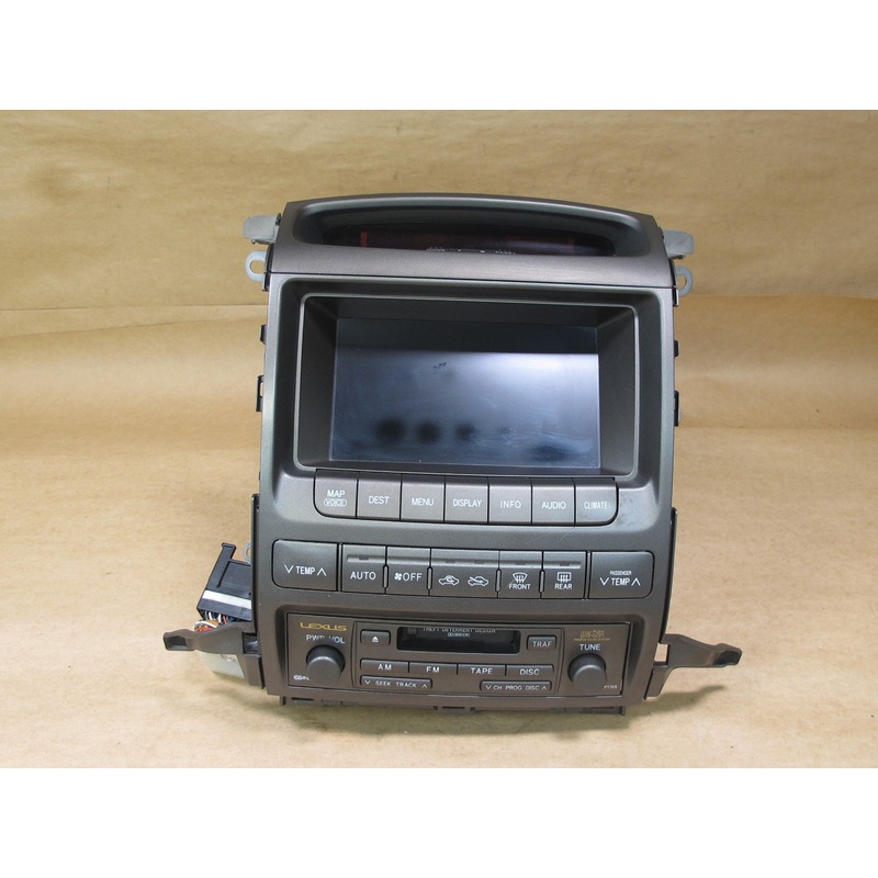2003-2009 LEXUS UZJ120L GX470 NAVIGATION DISPLAY CLIMATE SWITCH CASSETTE PLAYER