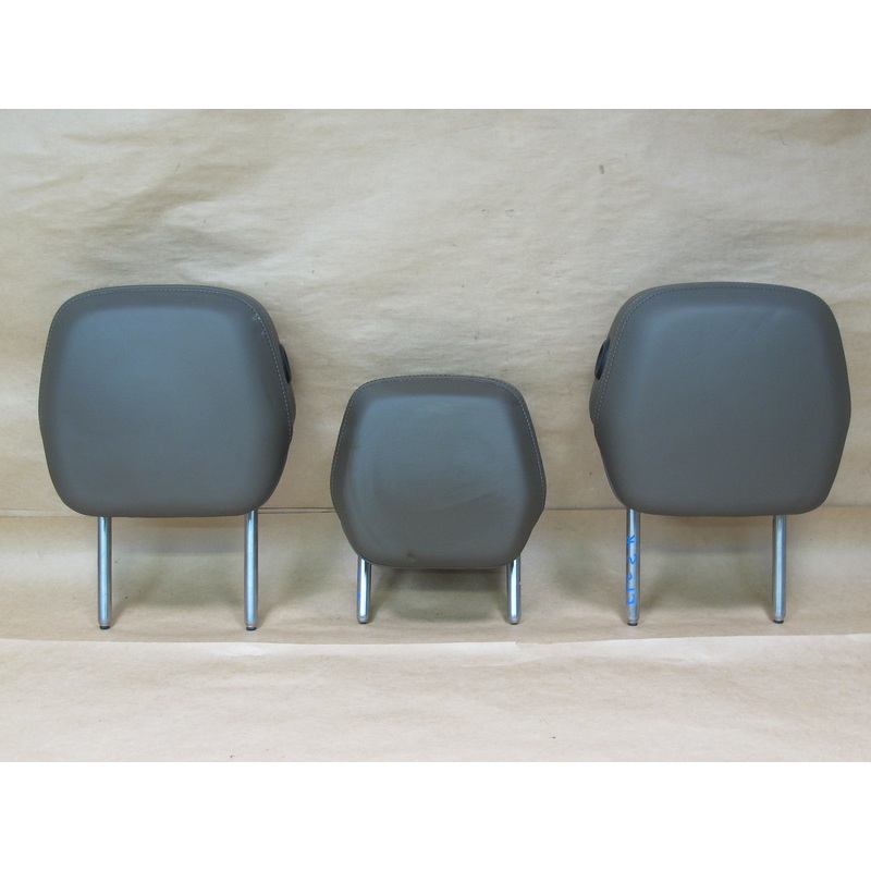 2011-2018 PORSCHE CAYENNE 958 REAR LEFT CENTER RIGHT LEATHER HEADREST SET OF 3
