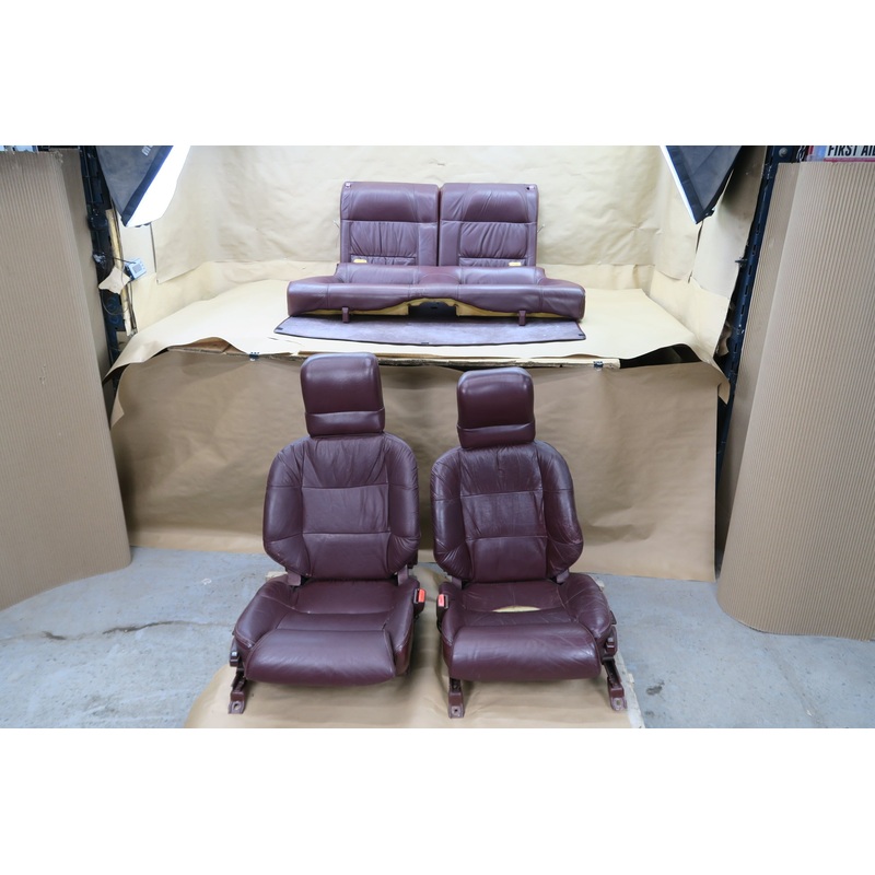 87-89 MITSUBISHI STARION FRONT REAR LEATHER SEAT SET & TRUNK CARPET COVER OEM