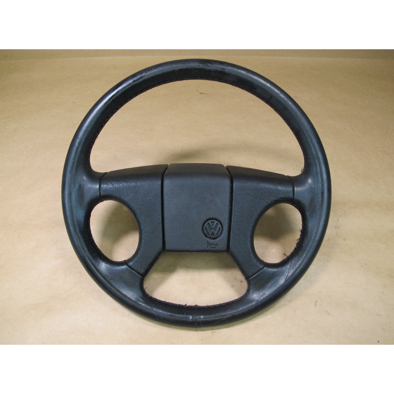 85-93 VOLKSWAGEN VW GOLF MK1 CABRIOLET LEATHER STEERING BLACK OEM