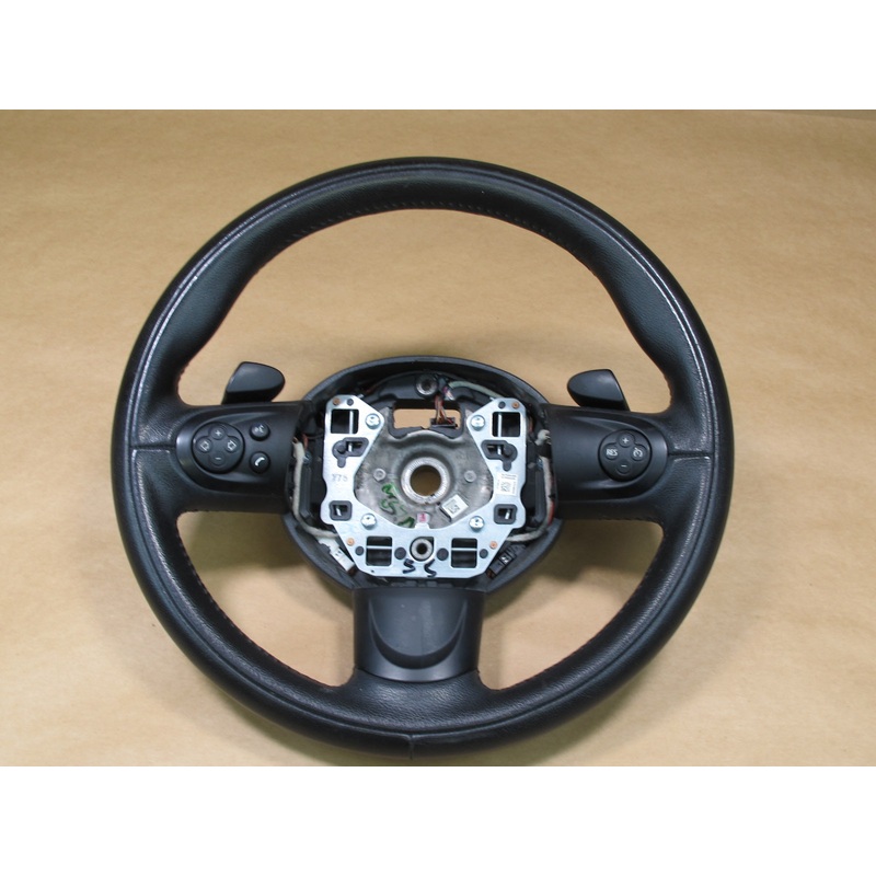 11-13 MINI COOPER S R55 R56 R57 LEATHER STEERING W PADDLES & CONTROLS OEM