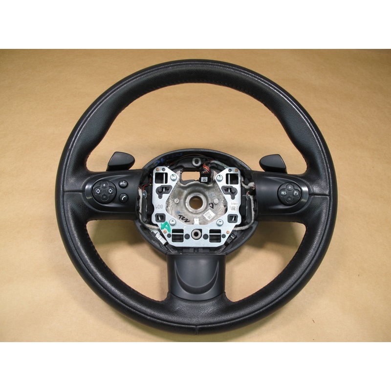 11-15 MINI COOPER F55 F56 F57 R60 R61 LEATHER STEERING W PADDLES CONTROLS OEM