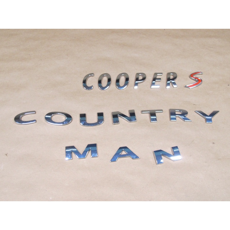 11-16 Mini Cooper S Countryman R60 Rear Trunk Emblem Logo Symbol Set OEM