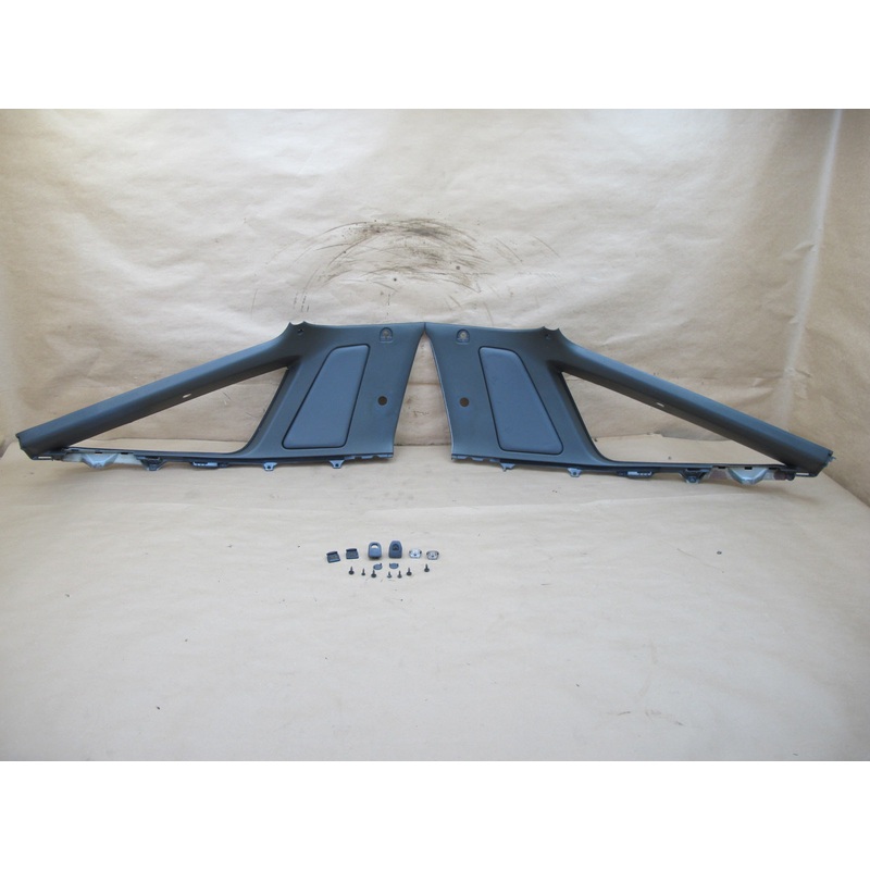 86-92 Toyota Supra MK3 Set of 2 Rear Quarter Window Trim Cover Panel Gray OEM