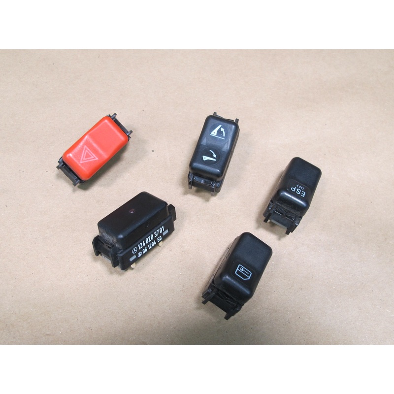 94-02 Mercedes R129 Sl-class Hazard ASR Lock Button Switch Set OEM
