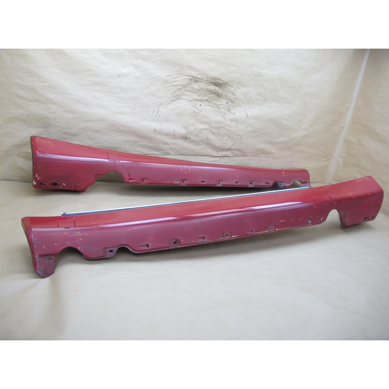 96-02 Mercedes R129 Sl-class Set of 2 Side Skirt Rocker Panel Molding RED OEM