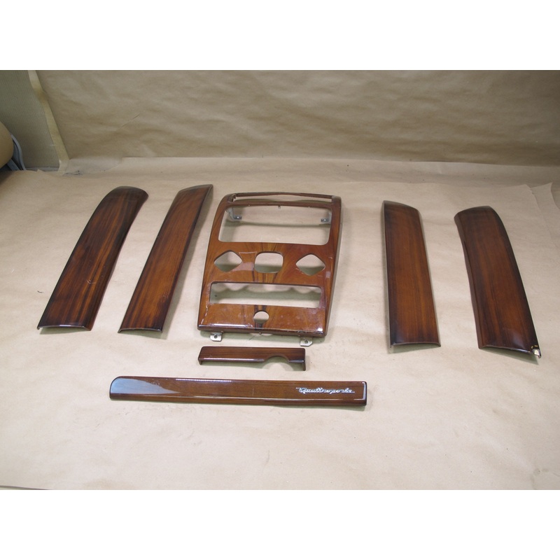 03-08 Maserati Quattroporte M139 Woodgrain Trim Bezel Cover Panel Set of 7 OEM
