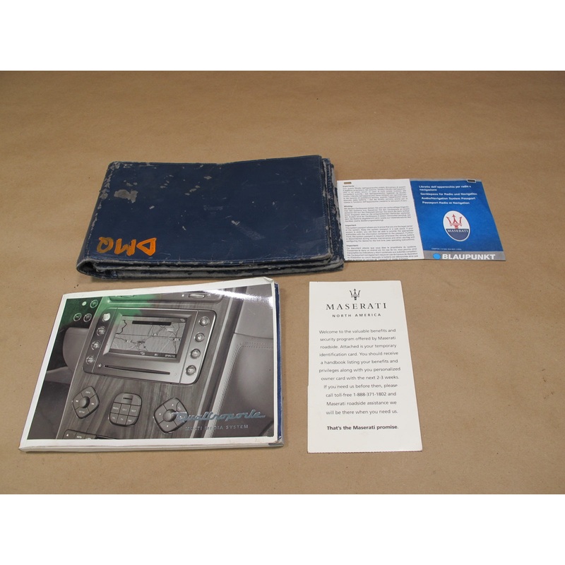 2005 Maserati Quattroporte Navigation System Owner Manual Book W/ Case Set