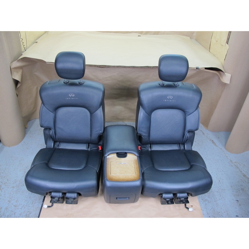 2011-2017 Infiniti QX56 QX80 Rear 2ND ROW Left & Right Leather Seat  w Console
