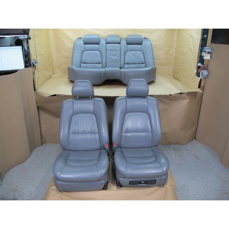 98-00 Lexus UCF20 LS400 Front & Rear Leather Seat Gray Complete Set OEM