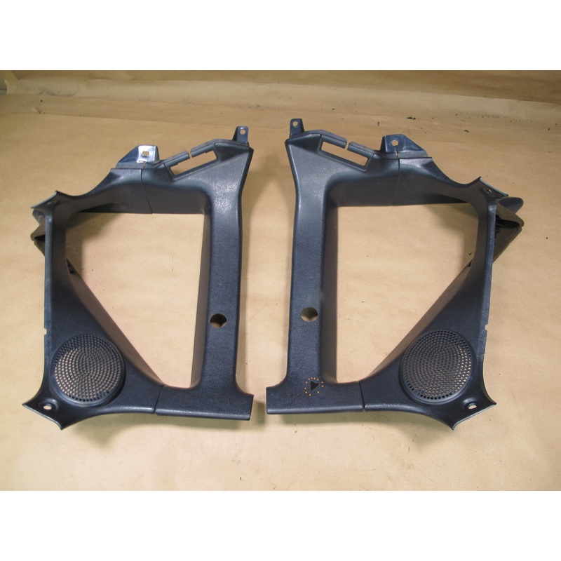 85-89 Toyota MR2 AW15 Set of 2 Rear Left & Right Quarter Window Trim Blue OEM