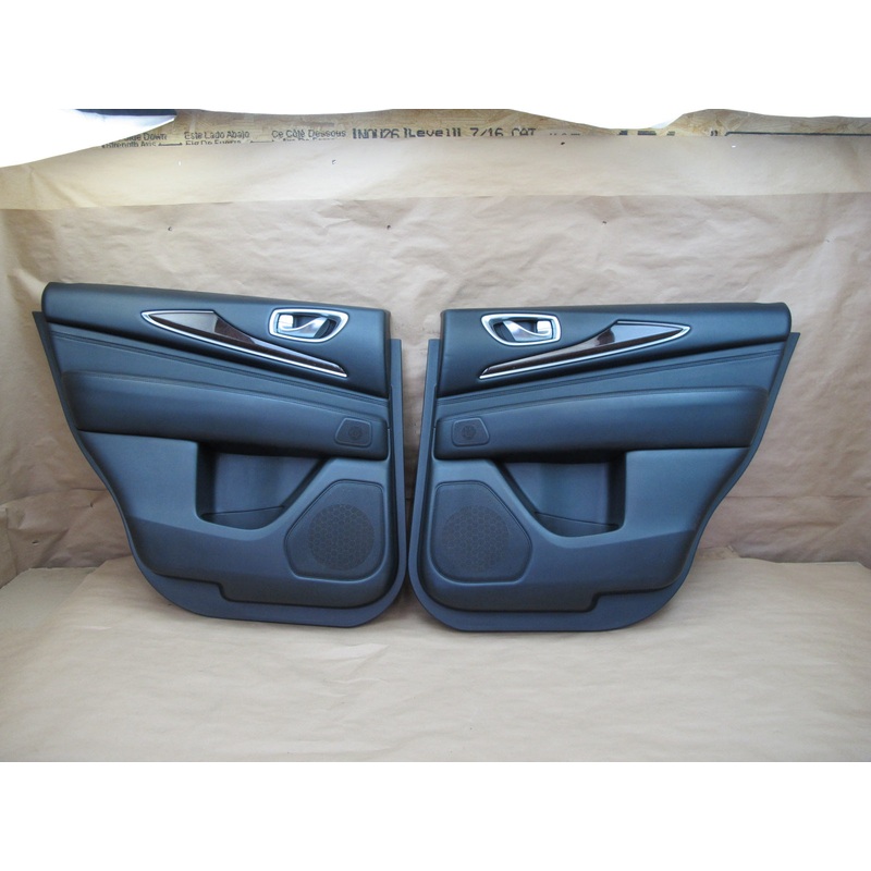 2013-2017 Infiniti JX35 QX60 Rear Left & Right Side Door Trim Panel Set Black