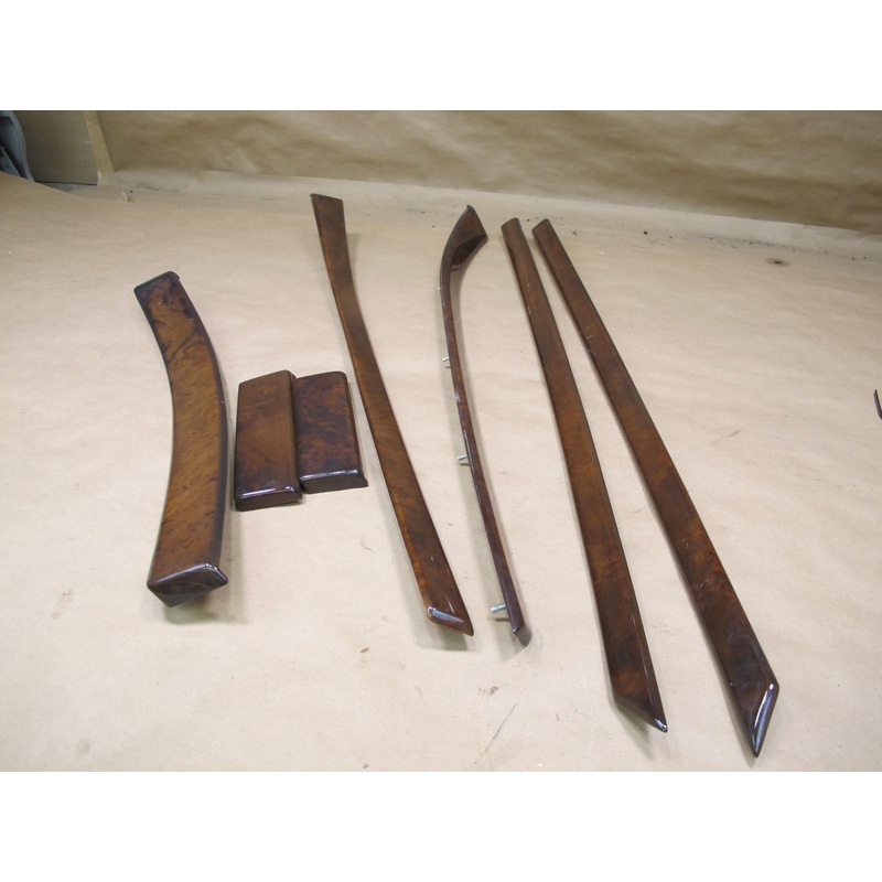 97-03 BMW E39 5-SERIES Front Rear Interior Dash Door Trim Panel Wood Set of 7