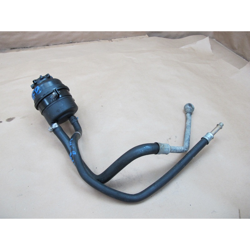 97-03 BMW E39 540i M62 Power Steering Reservoir Tank Bottle W/ Hose Pipe OEM